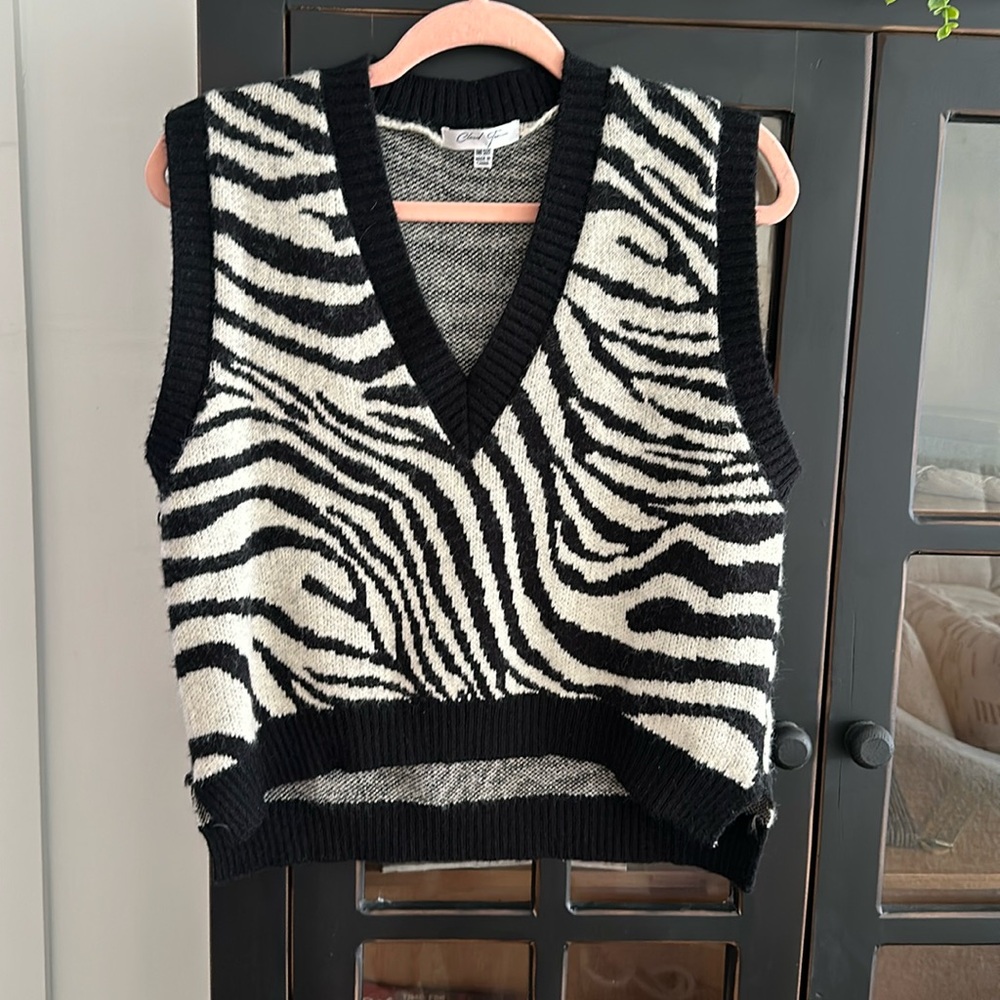 Ladies Cloud Ten Zebra Print Vest One Size